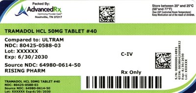 Tramadol HCl 50mg #40 (Tramadol HCl 50mg 80425 0588 03)